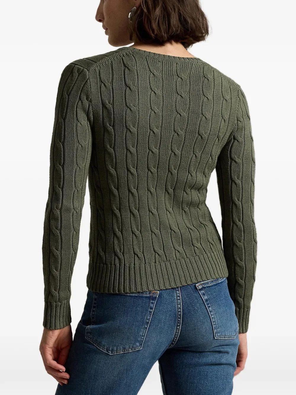Свитер вязаный Polo Ralph Lauren, цвет Olive Green — фото 3