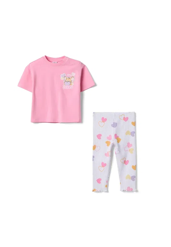 Комплект из топа и брюк с принтом Tom and Jerry Ovs, light pink, светло-розовый