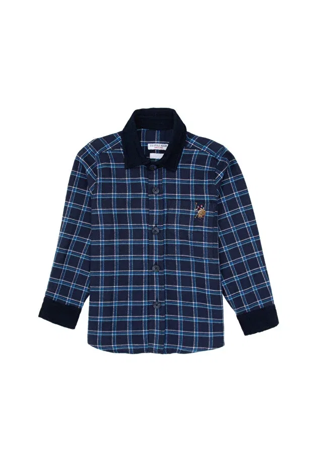 Детская рубашка с длинным рукавом U.S. Polo Assn., Indigo — фото 3