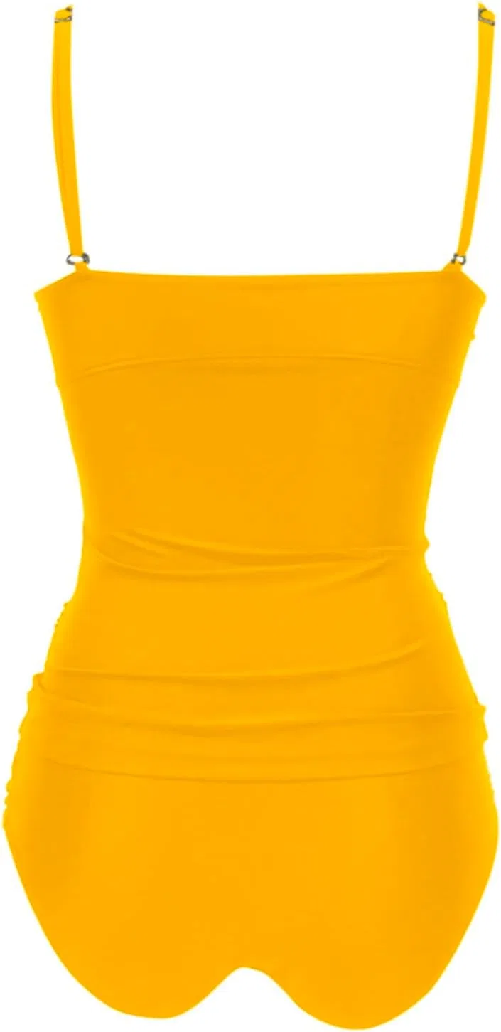 Женский бандо-танкини с твистовым фронтом, Yellow — фото 3
