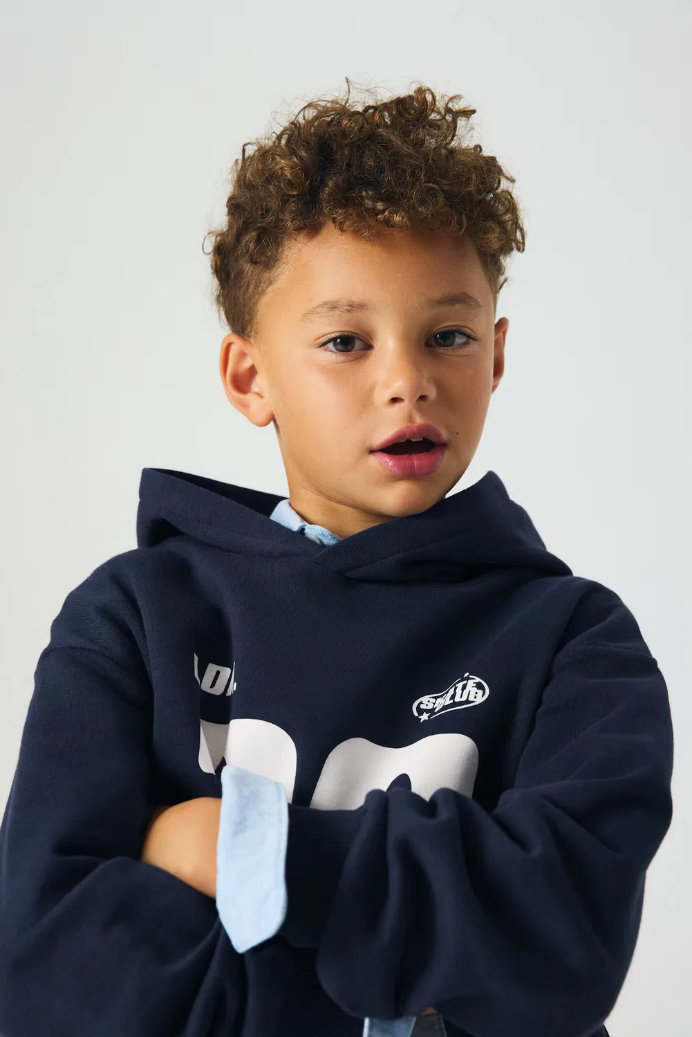 Худи с принтом H&M, Marineblau/28 — фото 3