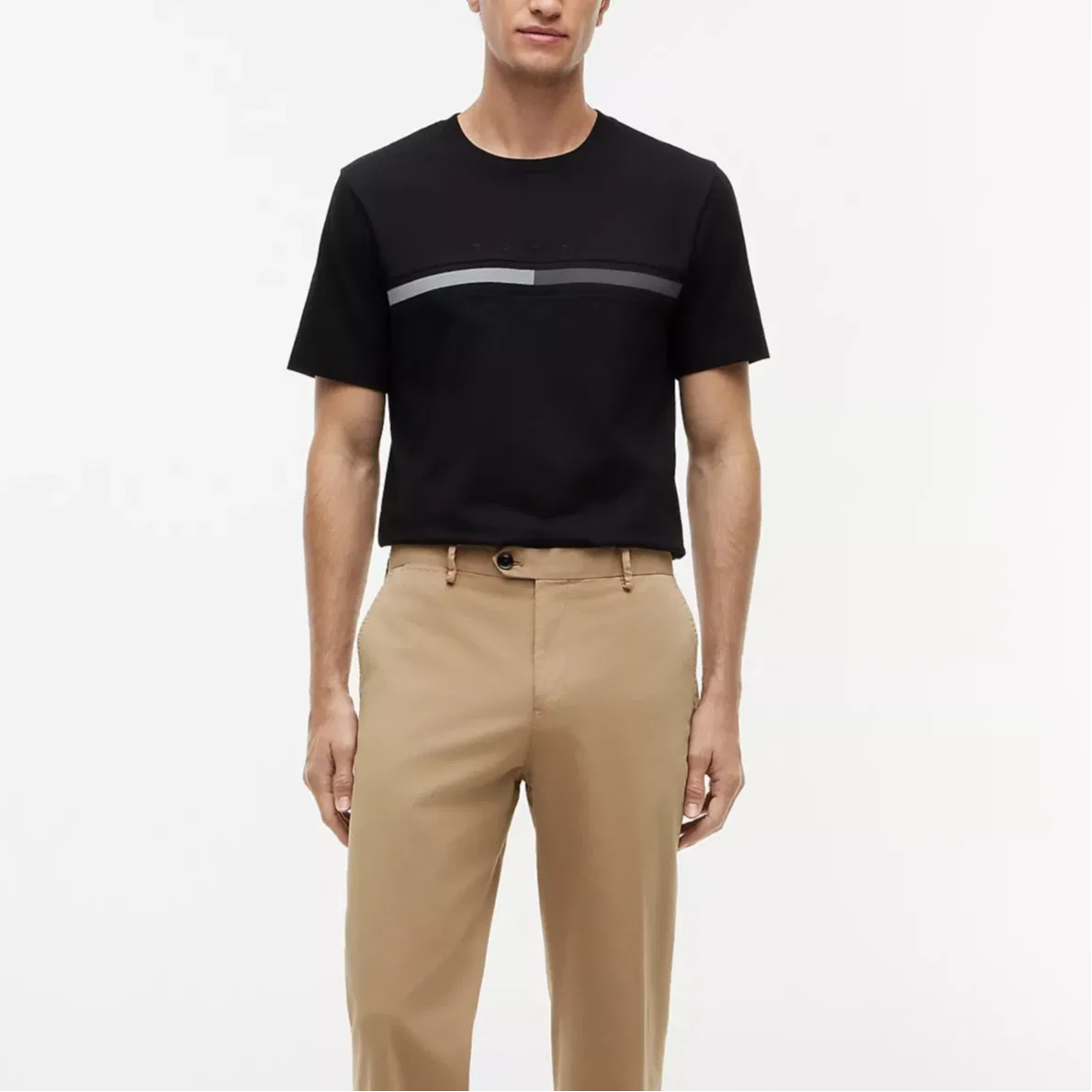 Мужская футболка с круглым вырезом Tommy Hilfiger, Black — фото 3