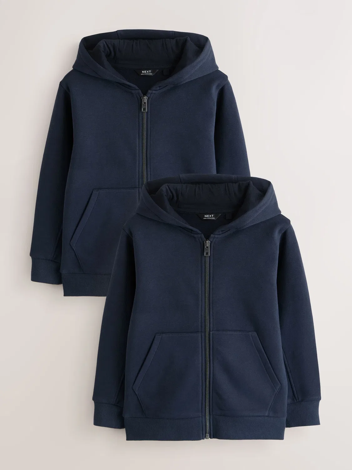 Худи на молнии, двухслойное, Navy Blue Next