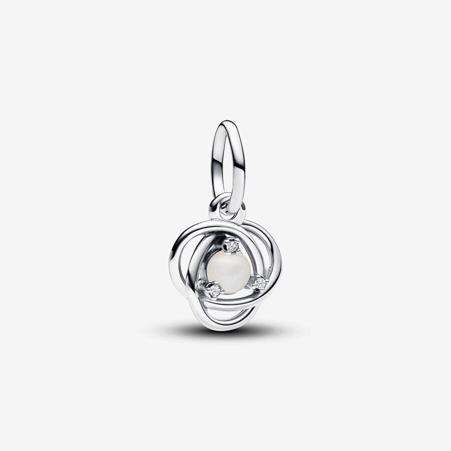 

Шарм Pandora June White Eternity Circle Dangle, серебро/белый