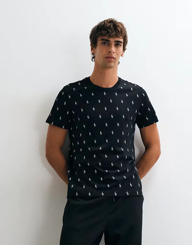 Футболка Polo Ralph Lauren с логотипом бренда, черный