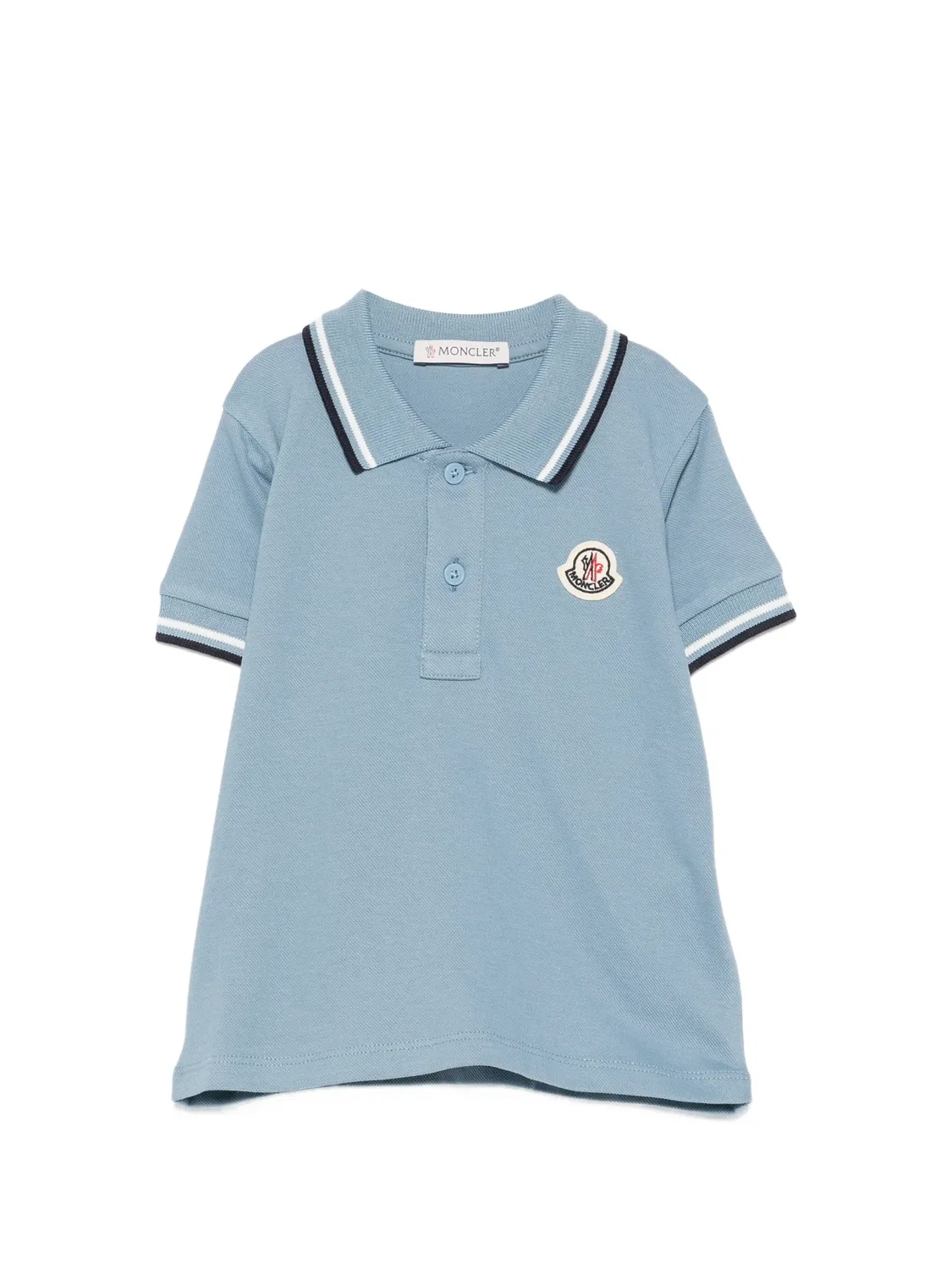 Поло синее Moncler, синий