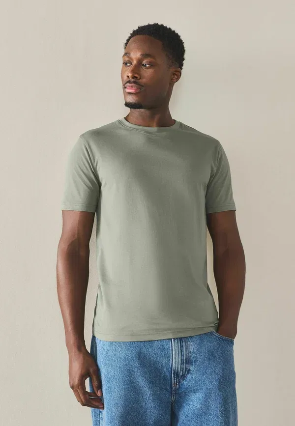 Футболки 6 шт, хлопок, Slim Fit, Next, Dusky Pastels Pink, Sage, Aqua, White, Navy, белый/черный/темно-синий/розовый/бирюзовый — фото 4