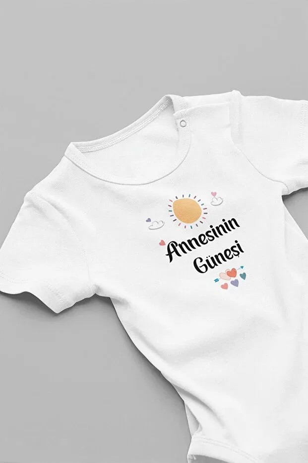 Детское боди с коротким рукавом Mother's Sun Eydubaby, White