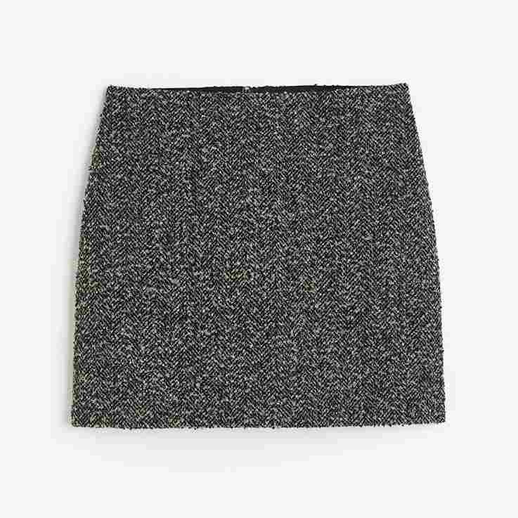 

Юбка H&M Textured Mini, темно-серый