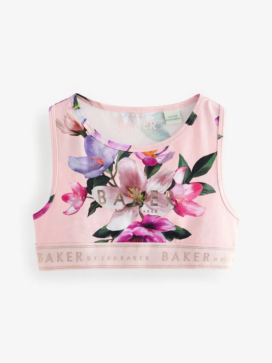 Топ Baker by Ted Baker, цвет розовый, белый — фото 3