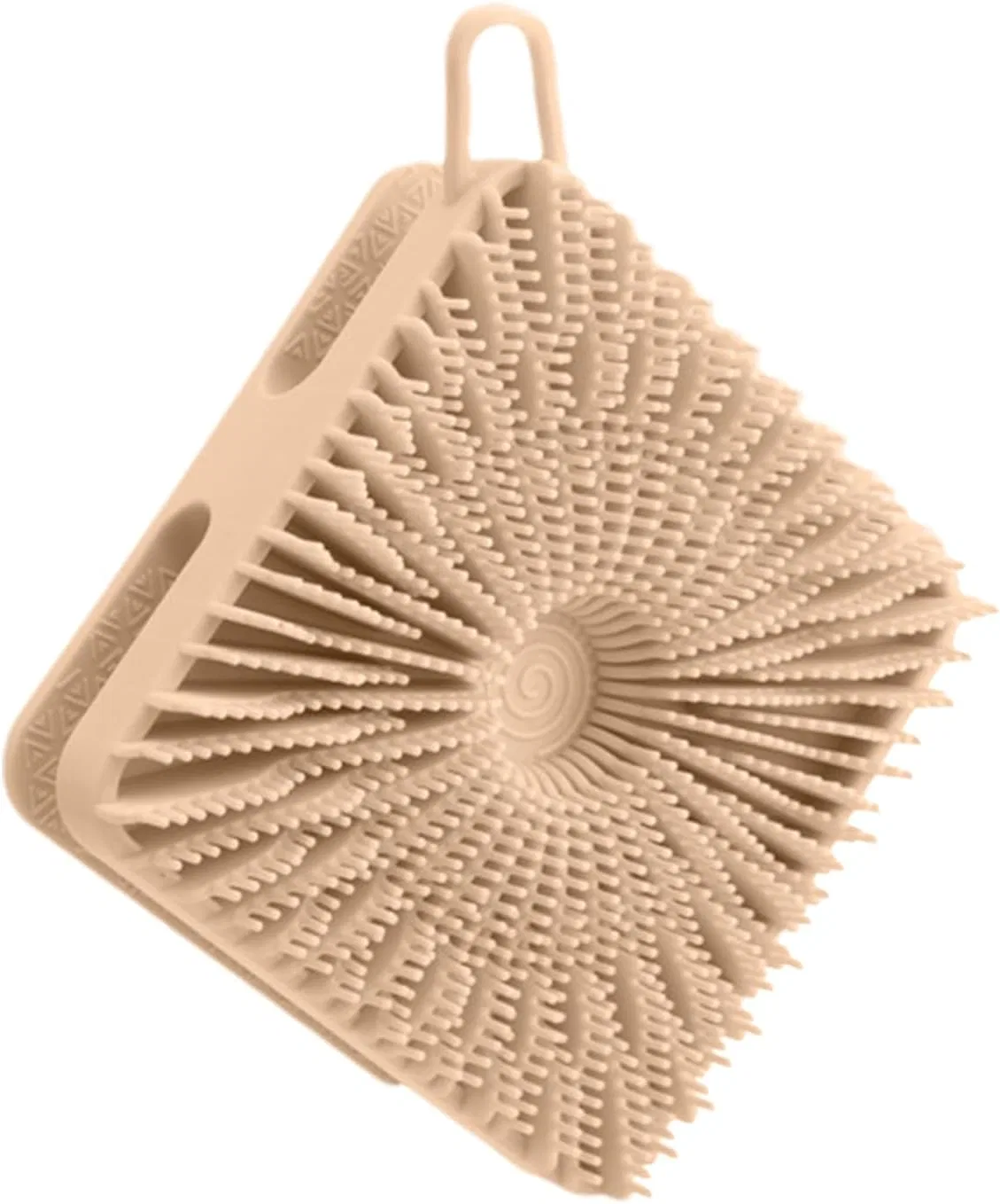 Сиilikon-Körperbürste, doppelseitiger Silikon-Haarschrubber, 2-in-1 Kopfhautmassagegerät, weiche Borsten, Peeling Luffa, Badezubehör, Braun Generisch