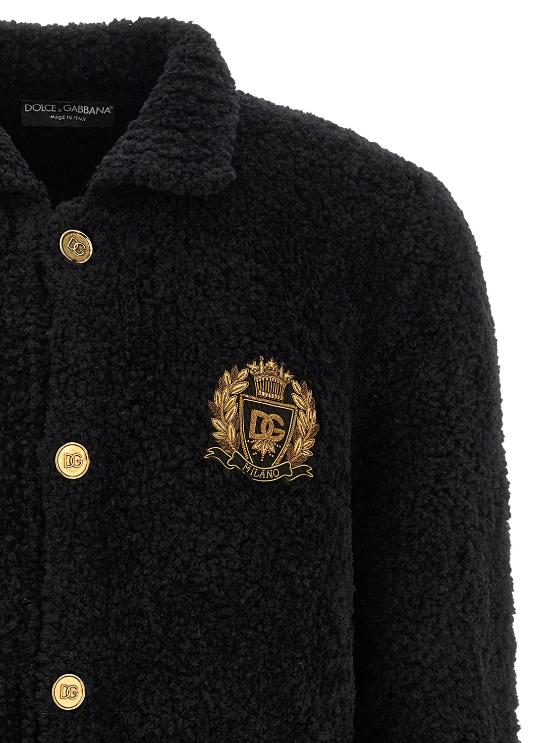 Кардиган с геральдическим гербом Dolce & Gabbana, черный — фото 3