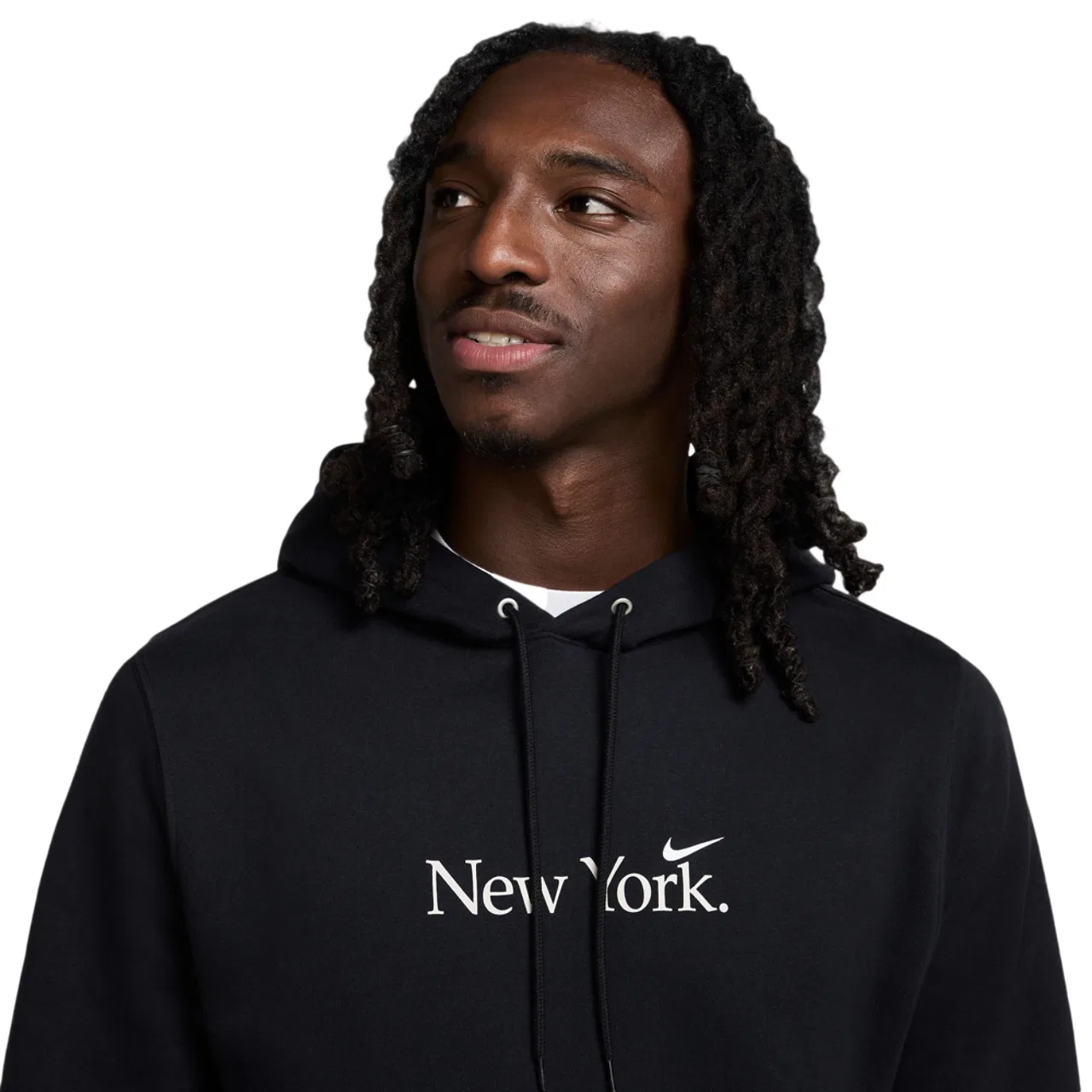 Мужское худи Club Pullover BB Nike, черный/белый — фото 3