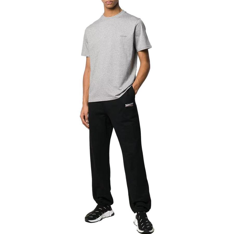 Футболка Balenciaga Small Logo Print Cotton T-Shirt 'Grey', серый — фото 2