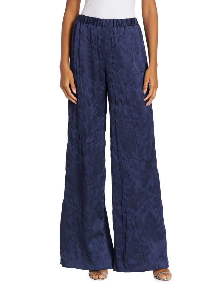 

Жаккардовые широкие брюки Cloque Jason Wu Collection, цвет Bright Navy