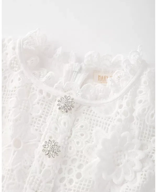 Детское платье для девочек с вышивкой Lucinda Marlo Kids, Ivory — фото 3