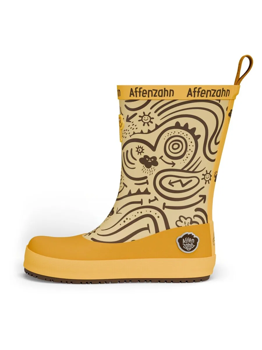 Резиновые сапоги Affenzahn 'Gummistiefel Vegan Plashy' желтого цвета