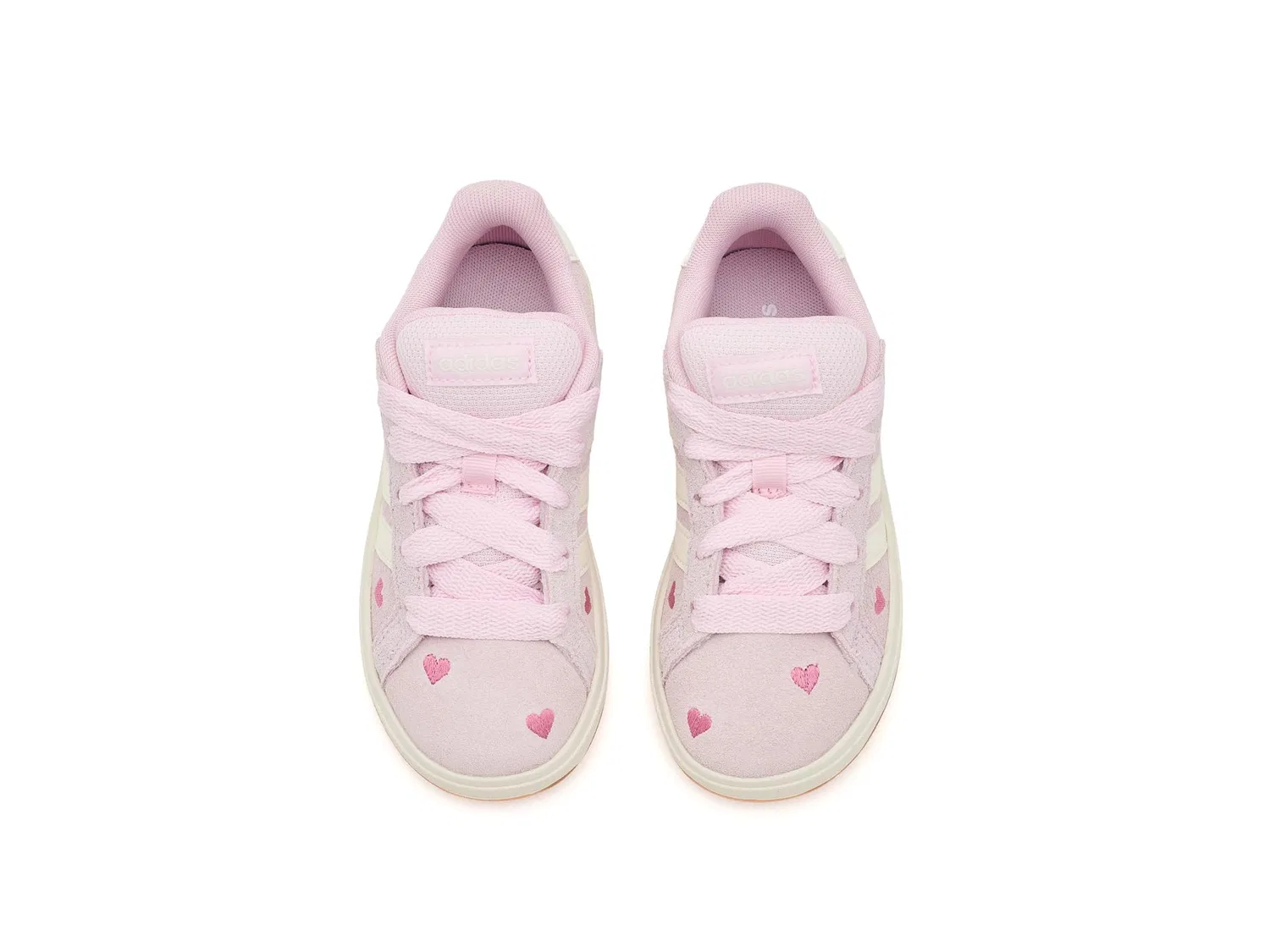 Кроссовки Grand Court 00s (для маленьких и больших детей) Adidas Kids, Clear Pink/Off-White/Gum — фото 3