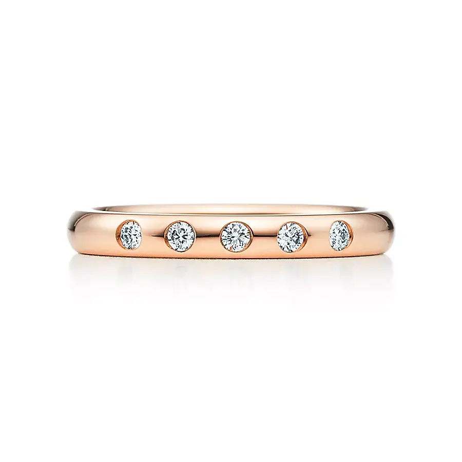 

Кольцо Tiffany & Co. x Elsa Peretti Stacking Band, розовое золото/бриллиант