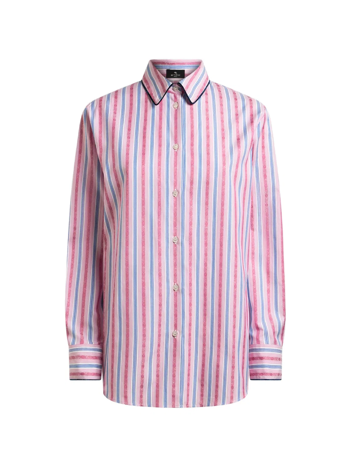 Рубашка хлопковая розовая ETRO, розовый