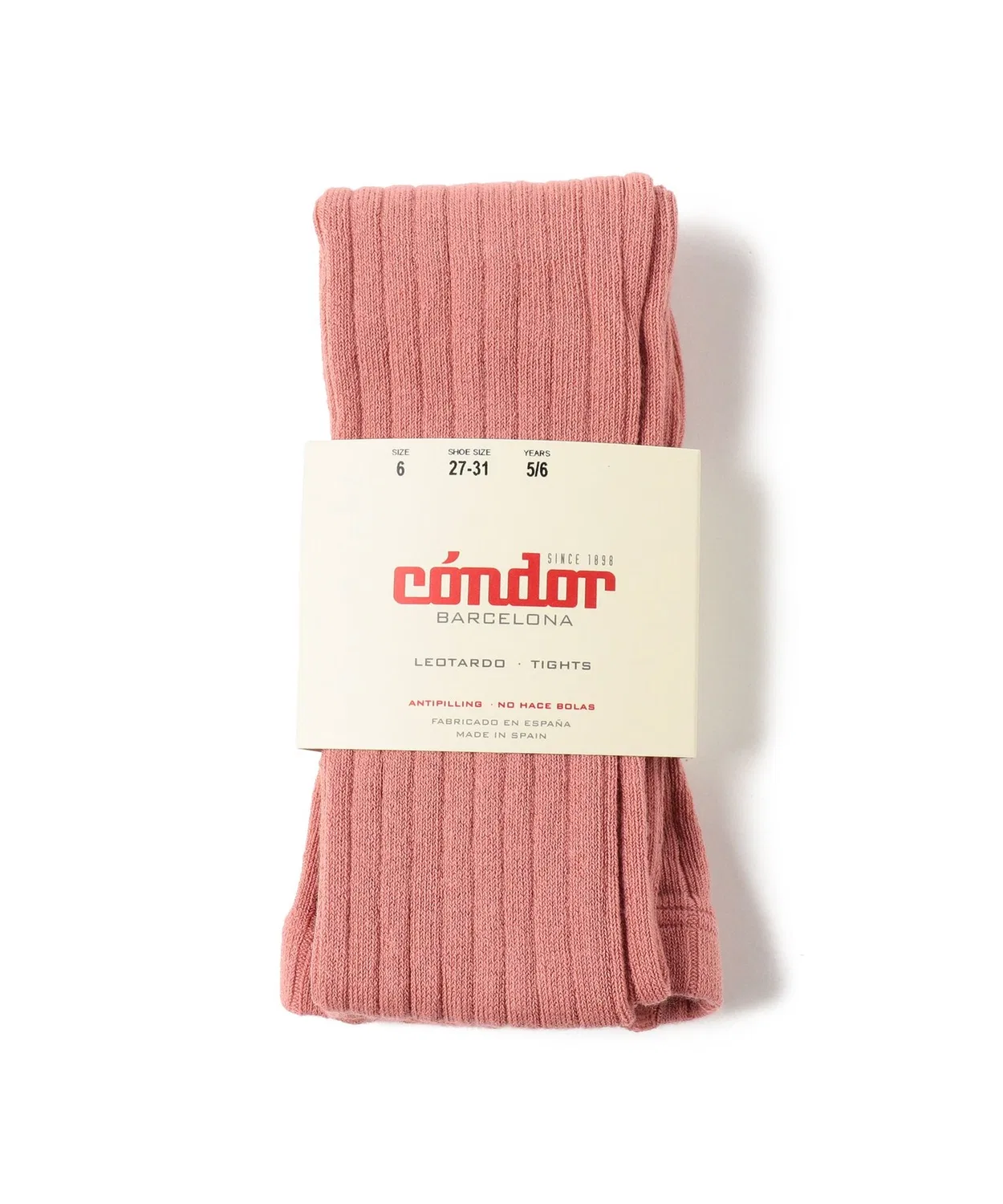 Детские колготки с рифленым узором, модель Rib Tights Kodomo Beams, Red