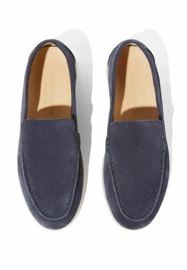 Мокасины на плоской подошве Slip-ons Scarosso Suede, синий — фото 3