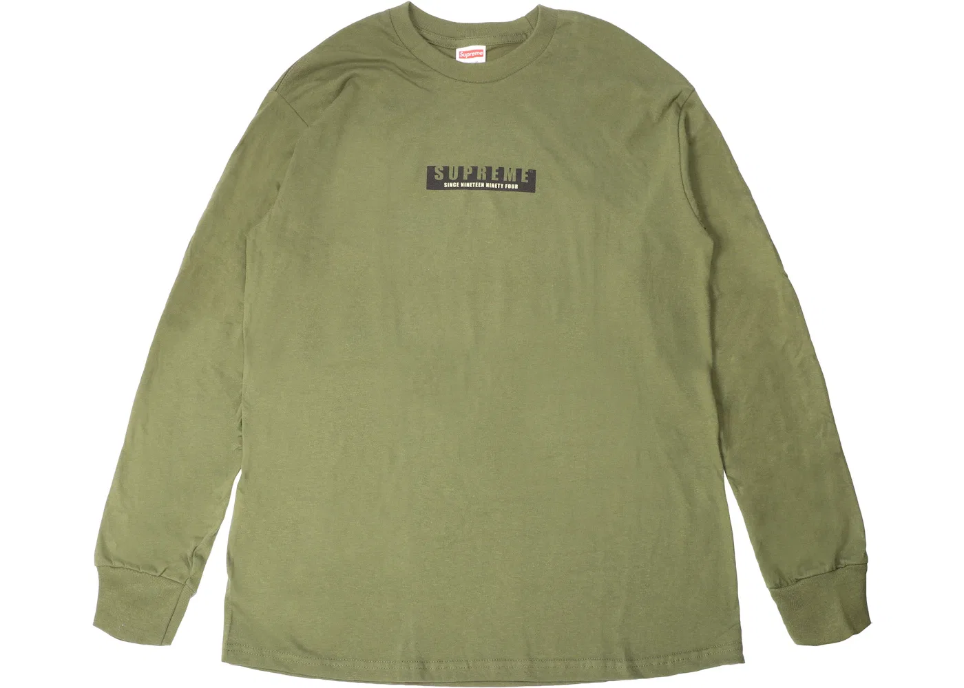 Мужская футболка с длинным рукавом Supreme 1994 LS Tee, Olive