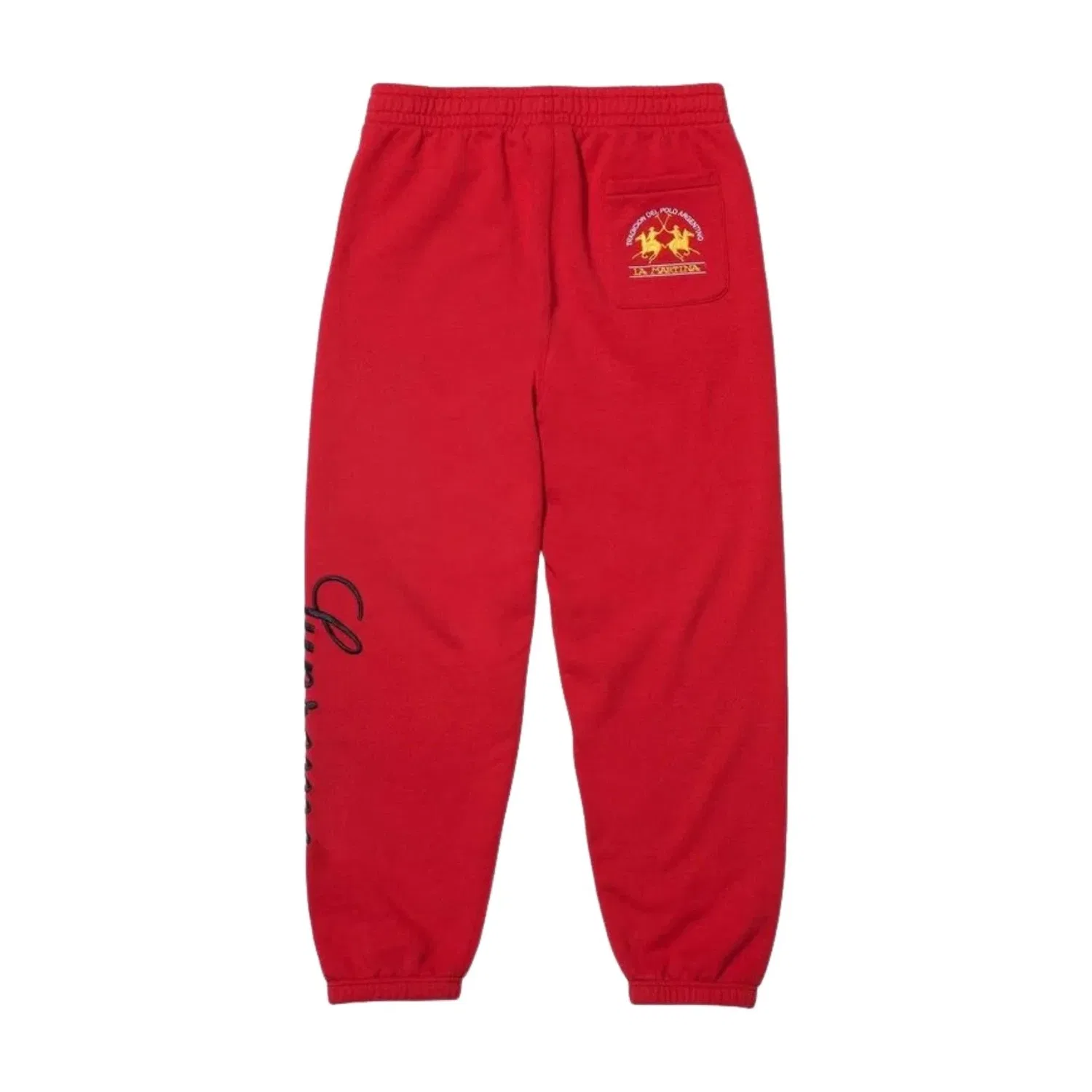 Мужские спортивные штаны с принтом Supreme x La Martina SS26 Sweatpant Red, красный — фото 2