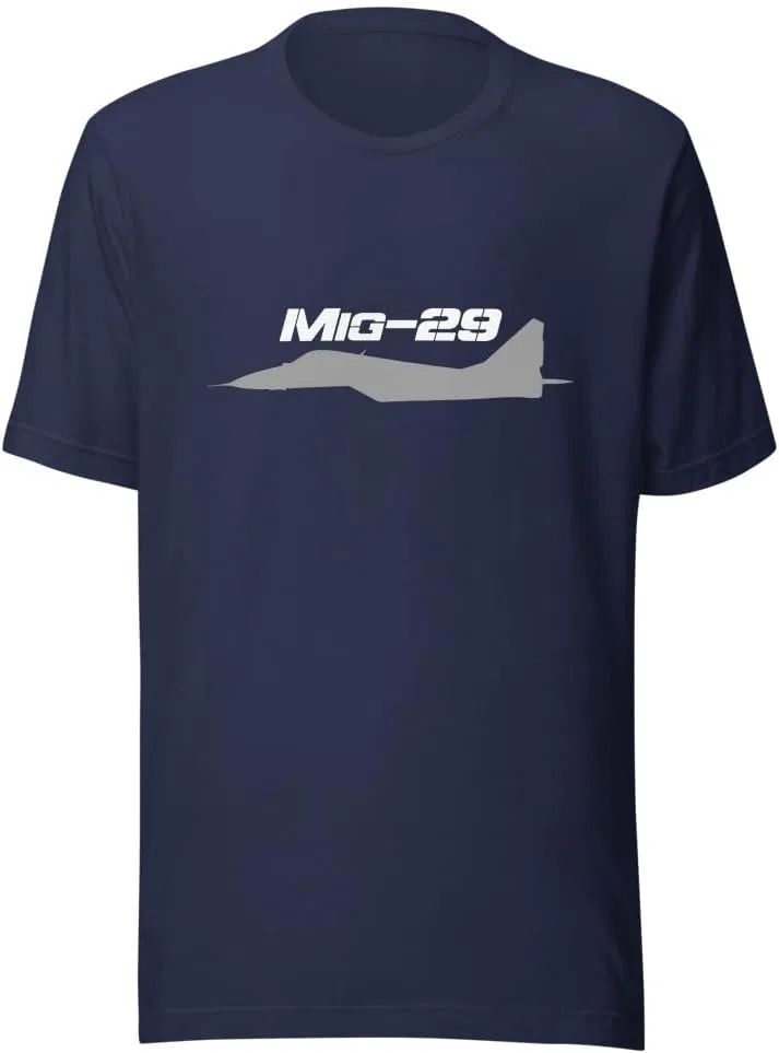 Мужская футболка с принтом Mig-29, Navy