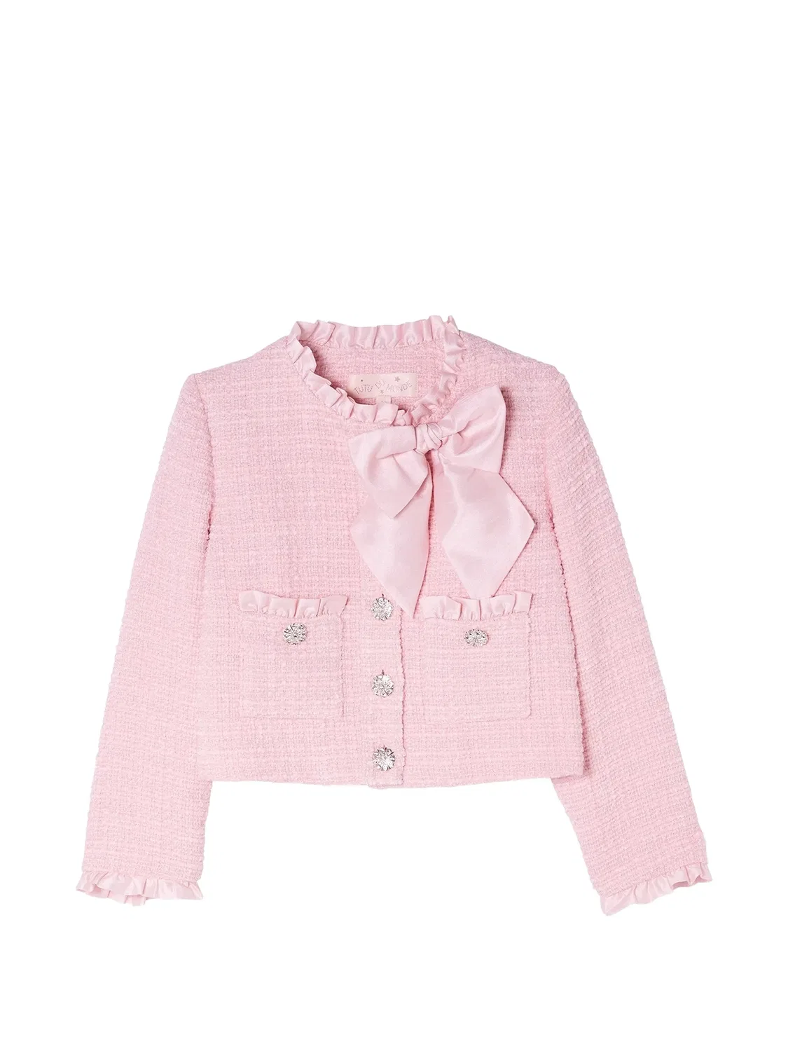 Твидовый жакет Powdered Petal Tutu Du Monde, розовый