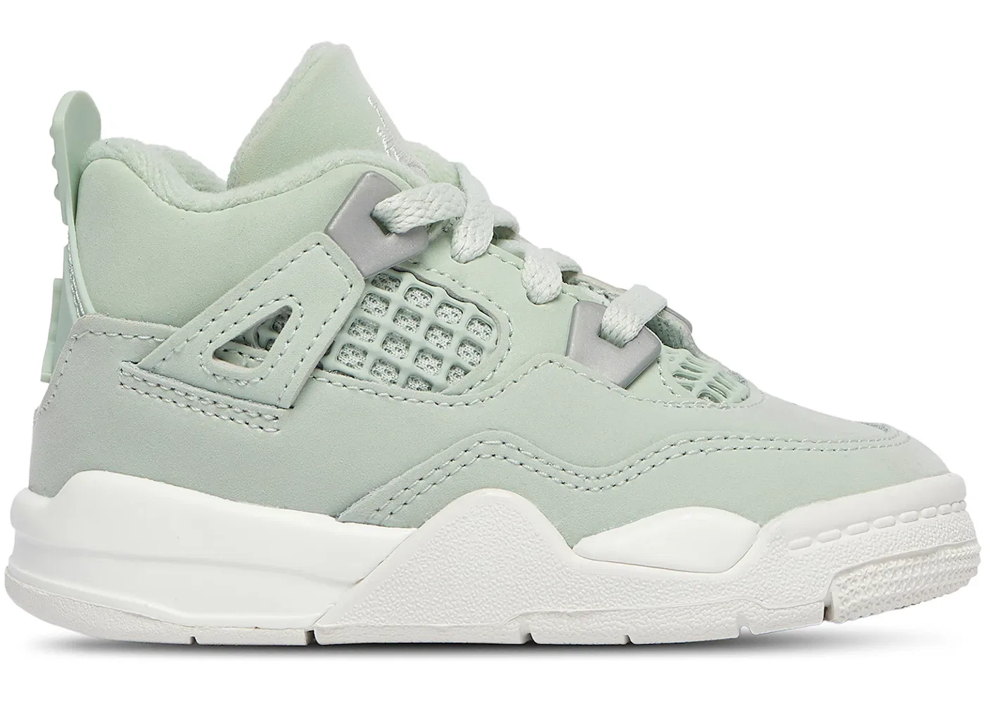 Детские кроссовки Lifestyle с длинным шнурком Jordan 4 Retro, Seafoam/Sail/Metallic Silver