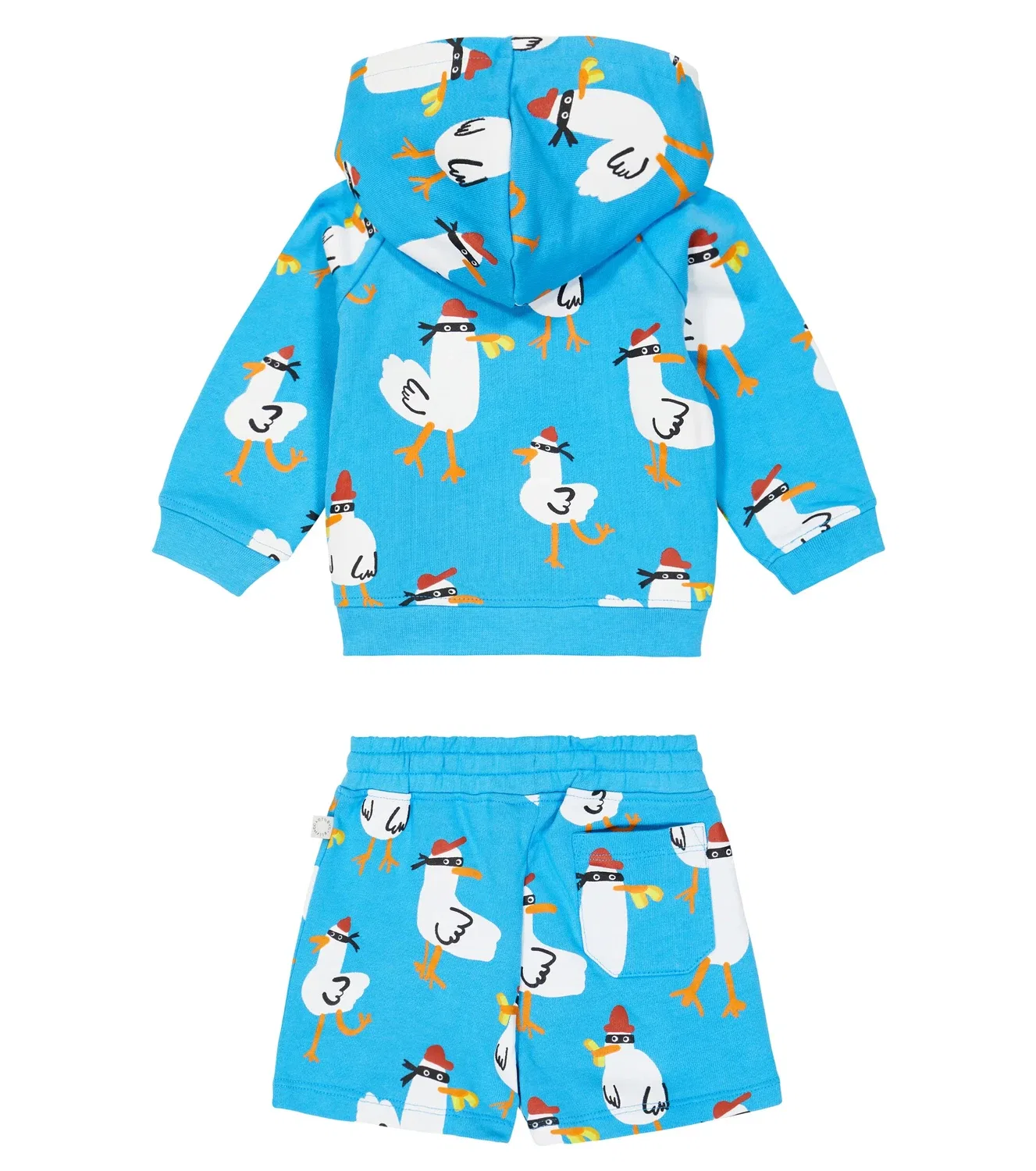 Комплект свитшот и шорты с капюшоном Stella Mccartney Kids, голубой — фото 4