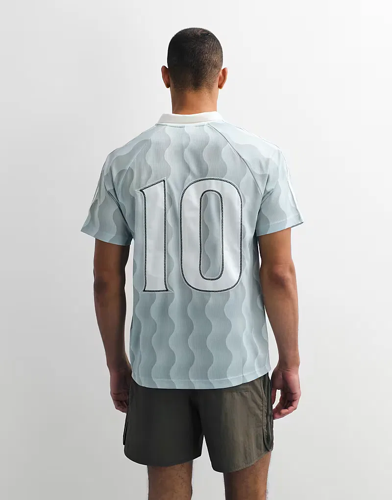 Летняя футболка Adidas Originals с логотипом, выполненным в шалфейно-зеленом цвете — фото 4