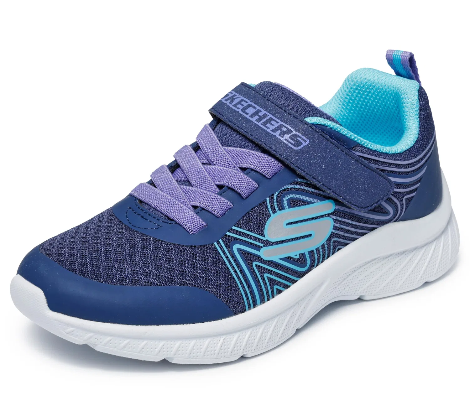 Детские кроссовки с принтом Skechers Microspec Plus - Sprint Speed Trainers, Pink