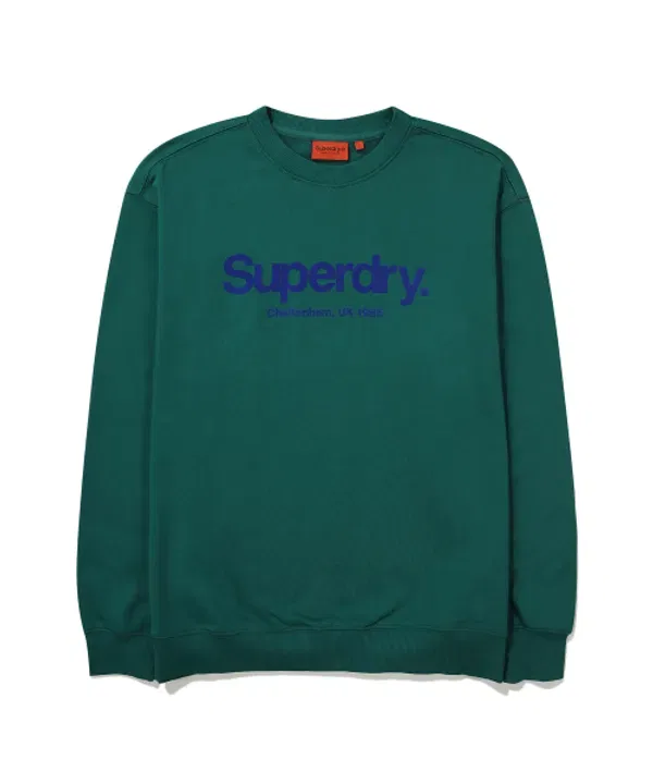 Свитшот с большим логотипом, Superdry, зеленый