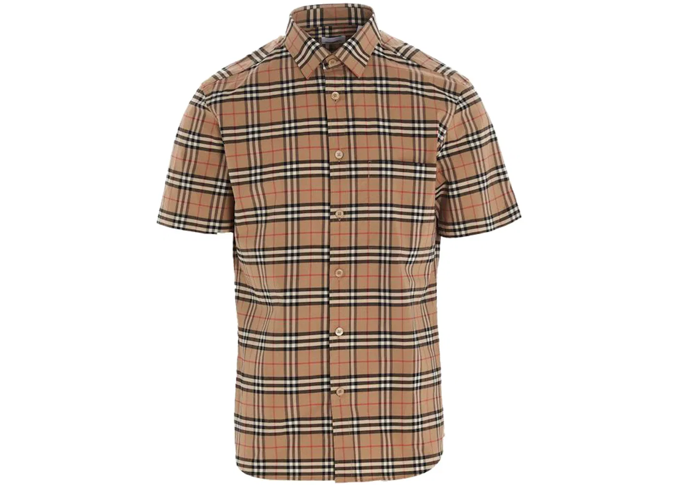 Мужская рубашка из хлопка с принтом Shirt Burberry, Archive Beige