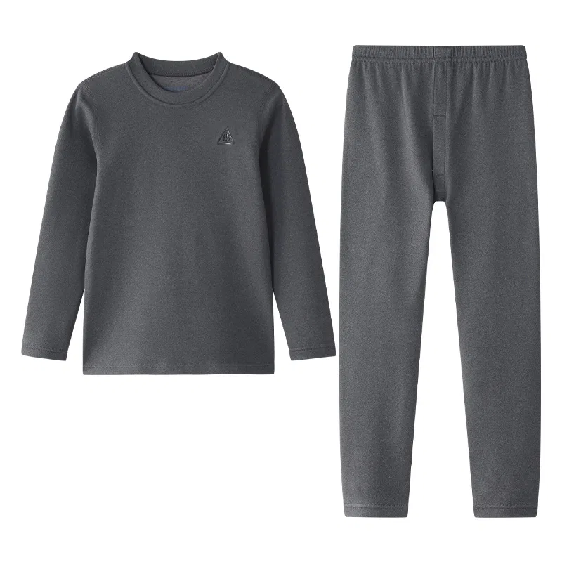 Детское термобелье для мальчиков с начесом Red bean, Dark Gray