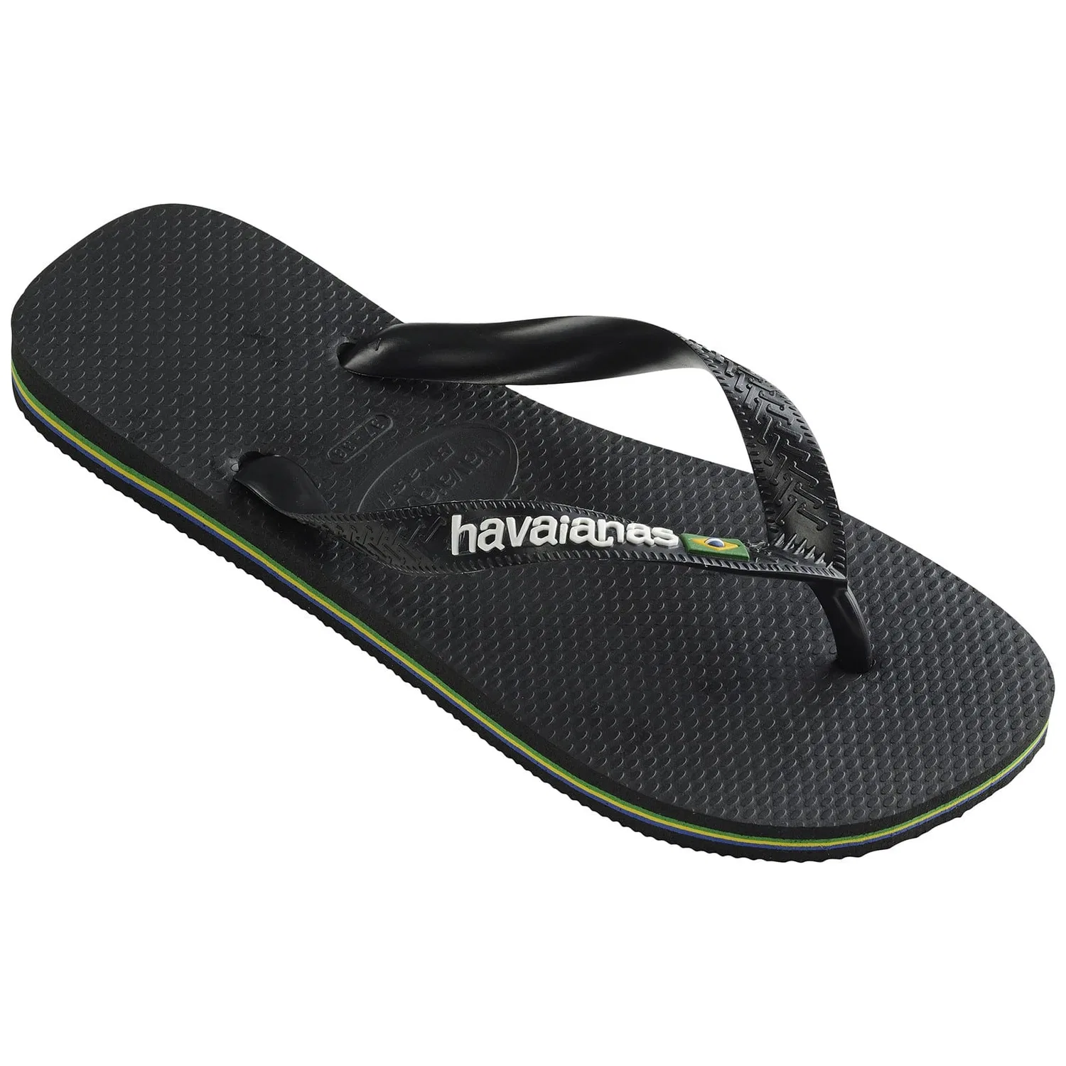 Шлепанцы с логотипом Brasil Schwarz Havaianas, черный — фото 3