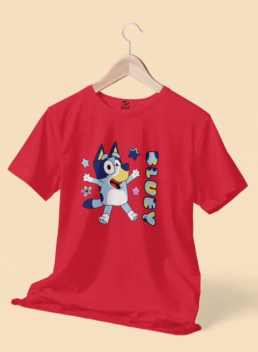 Футболка детская с принтом Bluey Zoom