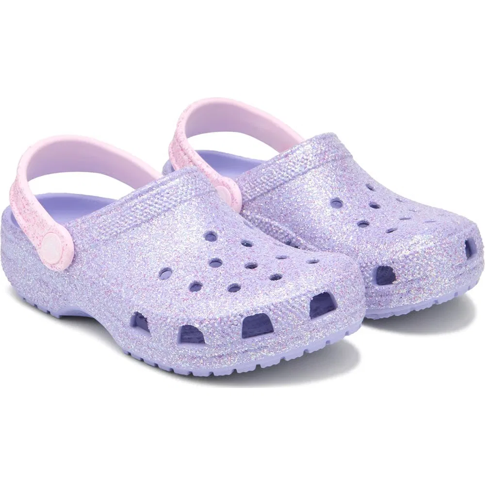 Детские классические сабо с блестками Crocs, Multi Glitter