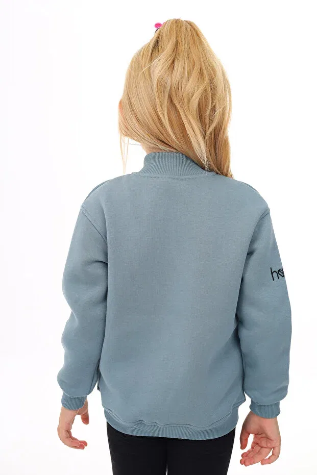 Детский кардиган для девочек с вышивкой Toontoy, Light Blue — фото 4