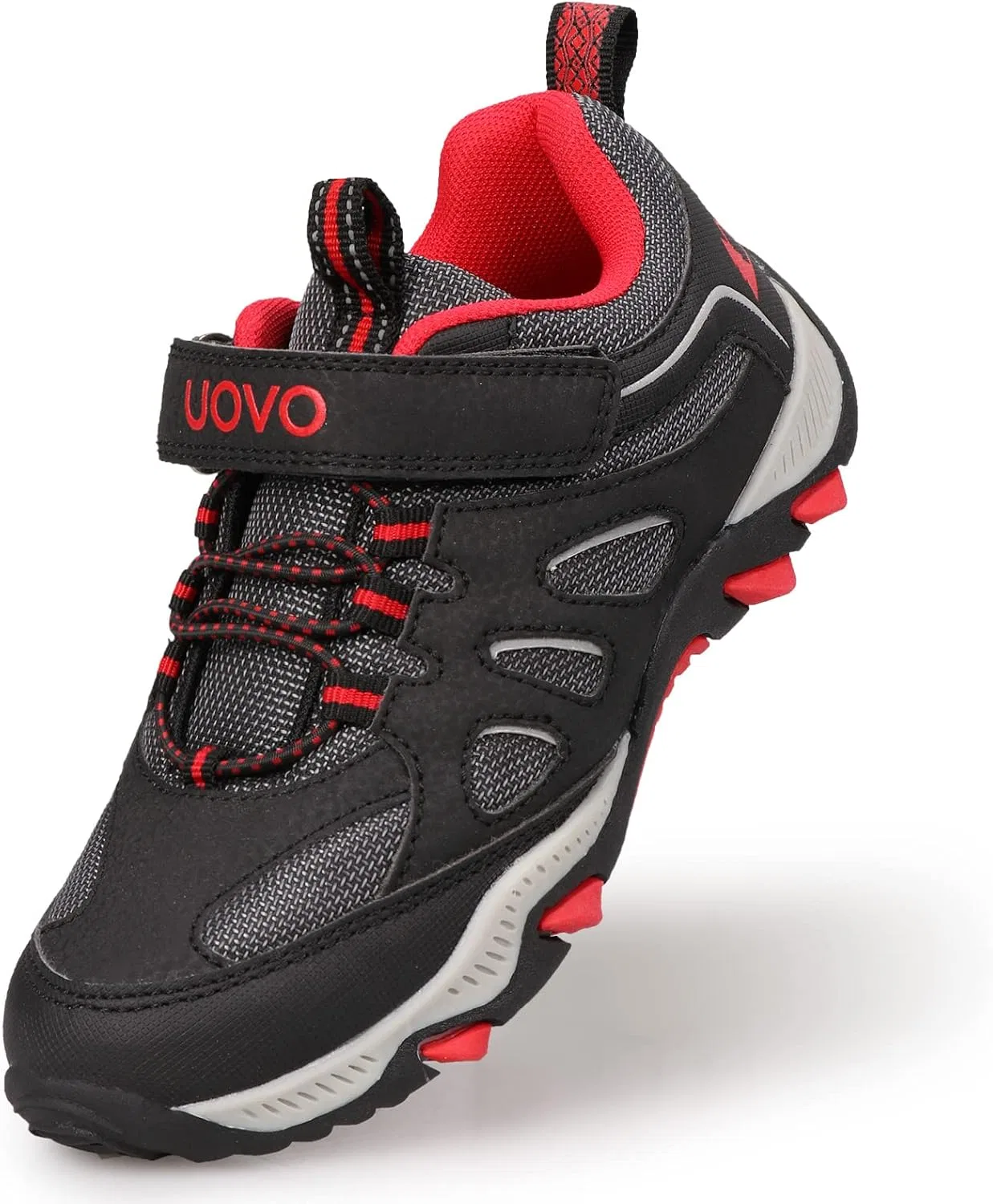 Детские кроссовки для мальчиков с нескользящей подошвой UOVO, Black/Red