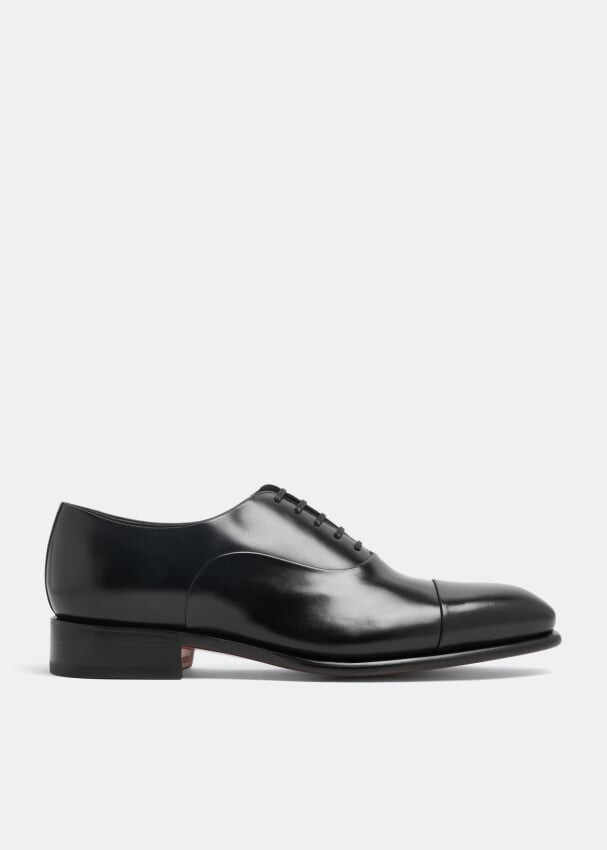 

Оксфорды SANTONI Isaac Oxford shoes, черный