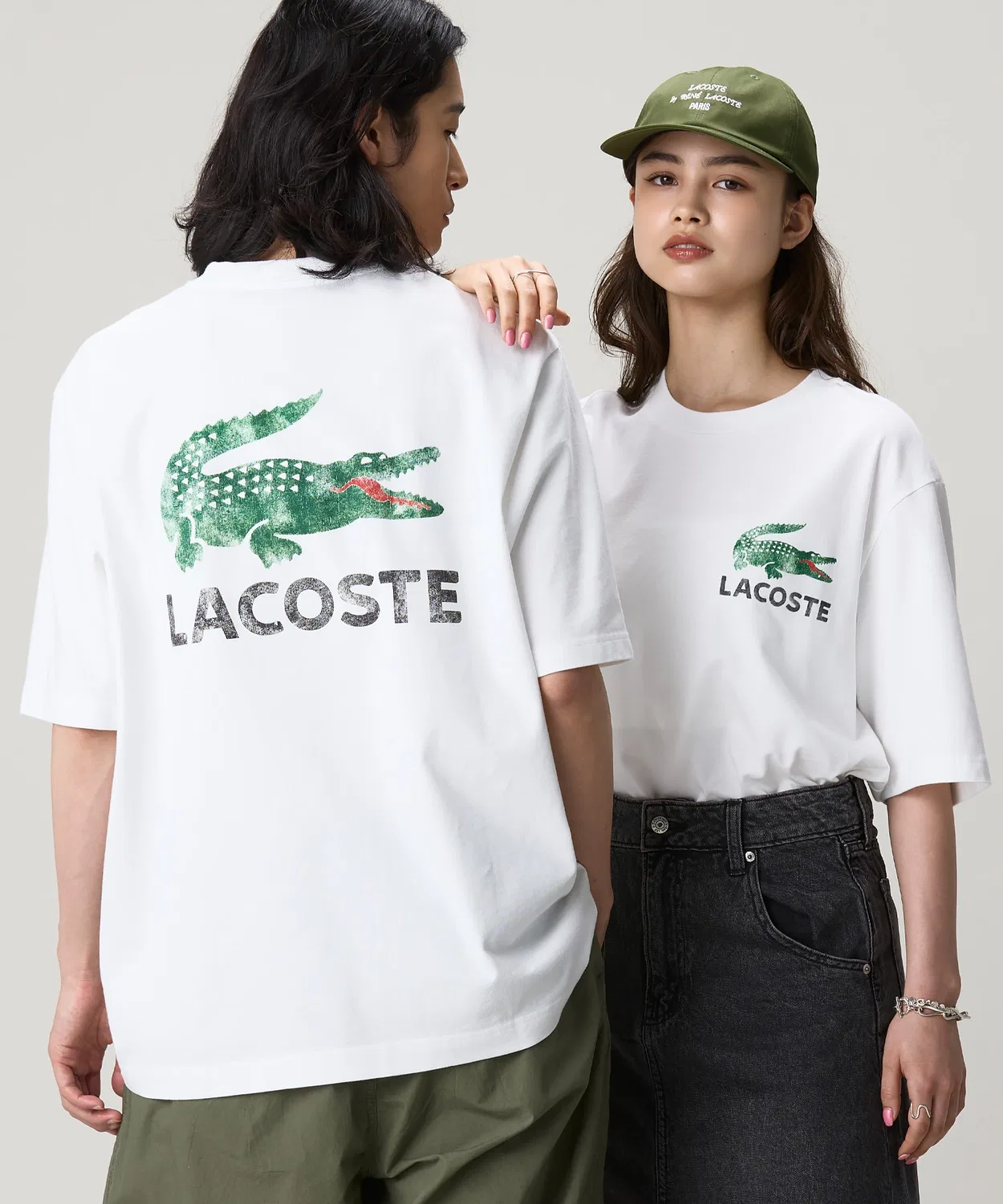 Мужская футболка свободного кроя с принтом LACOSTE, Yellow — фото 4