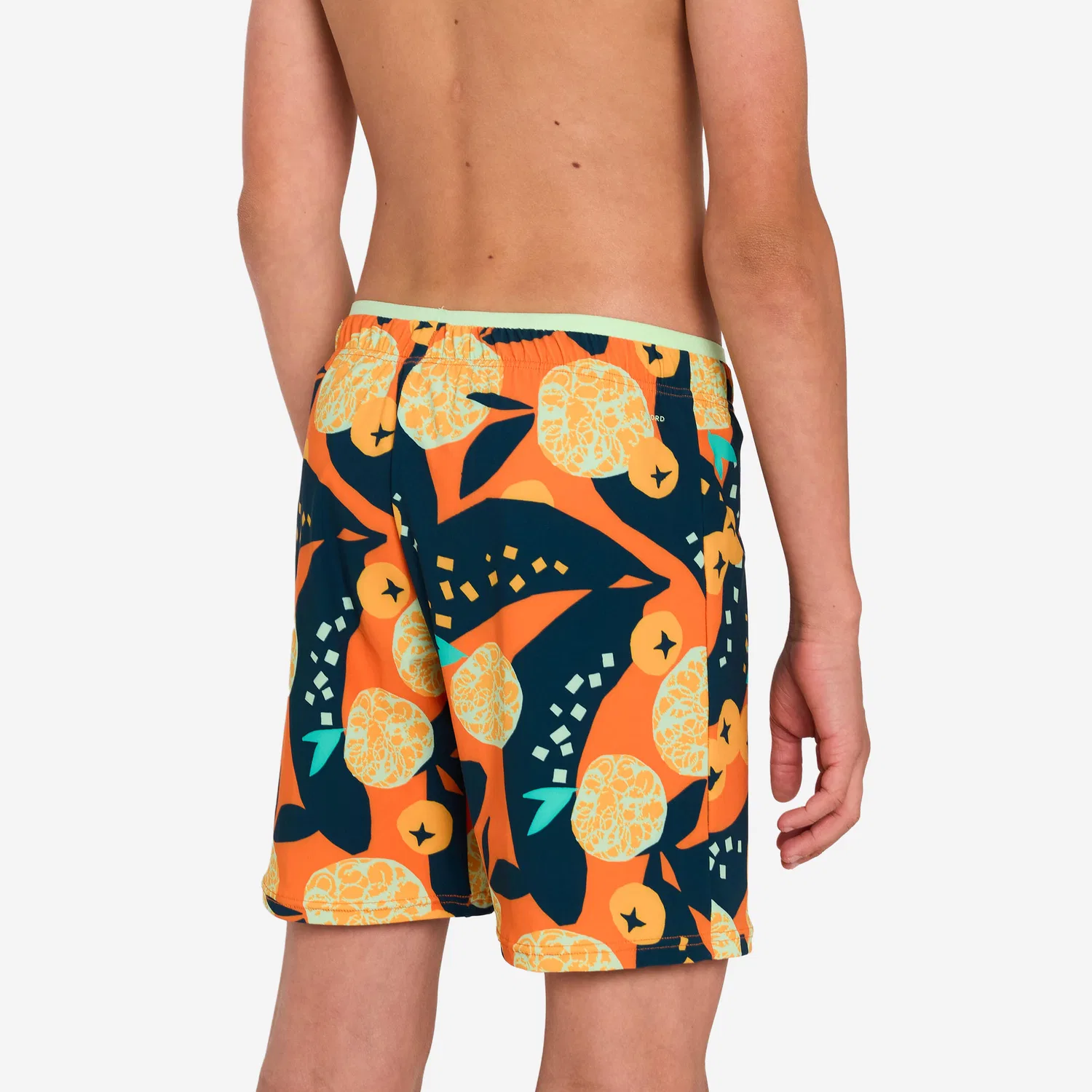Детские длинные плавки для мальчиков 100 Hotu Decathlon, Orange — фото 3