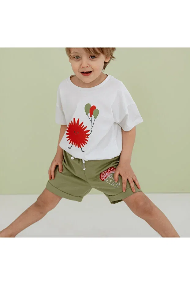 Детские шорты для девочек с вышивкой Little Yucca, Green