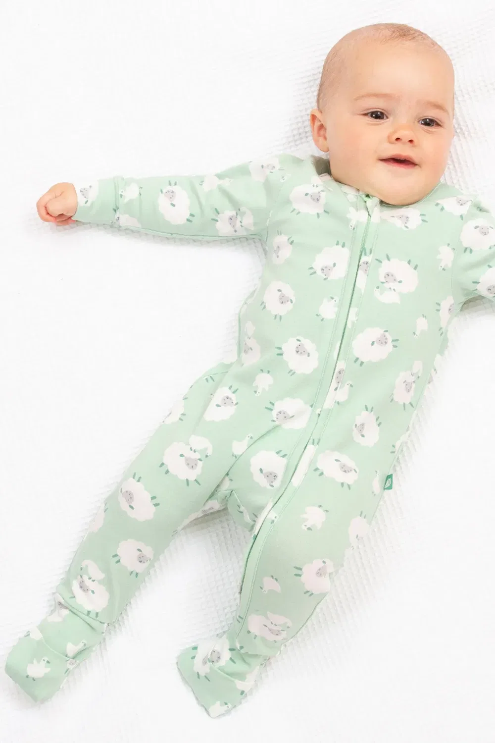Детский слип с принтом Baby Baa Baa Quack Kite, Green — фото 3