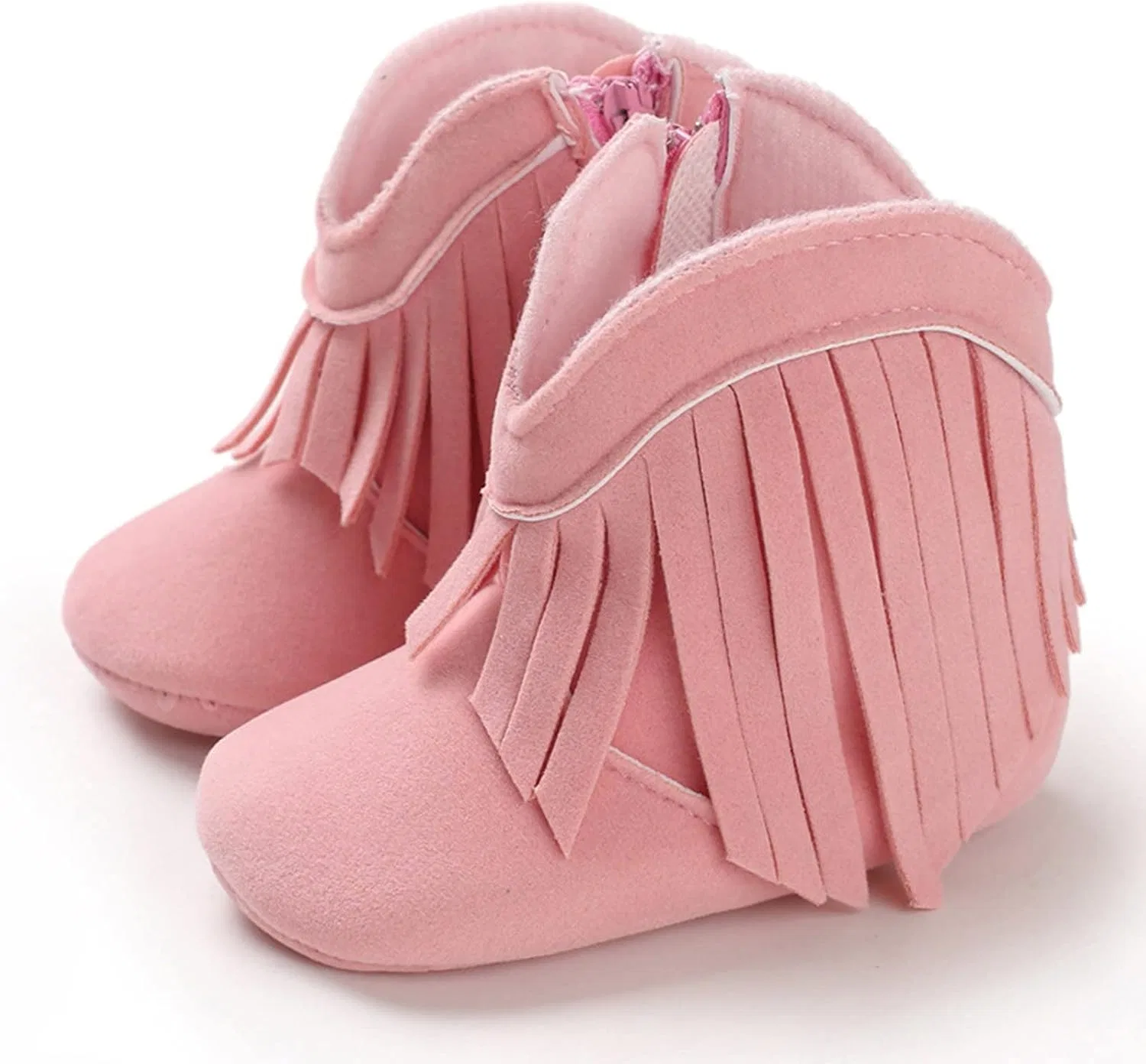 Детские ботинки-челси на шнуровке с боковой молнией Combat Boots, Pink — фото 3