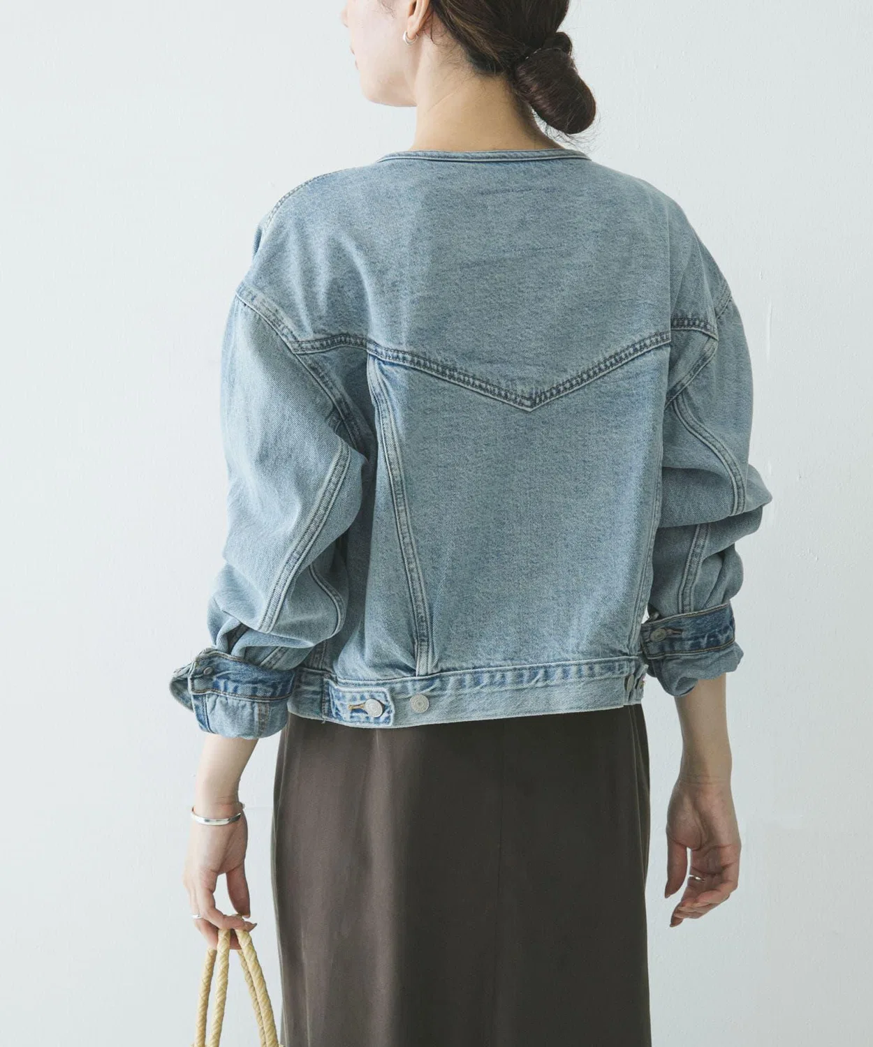 Женский джинсовый жакет без воротника с принтом LEVI'S COLLARLESS 90S TRUCKER Levi's, Ivory — фото 4