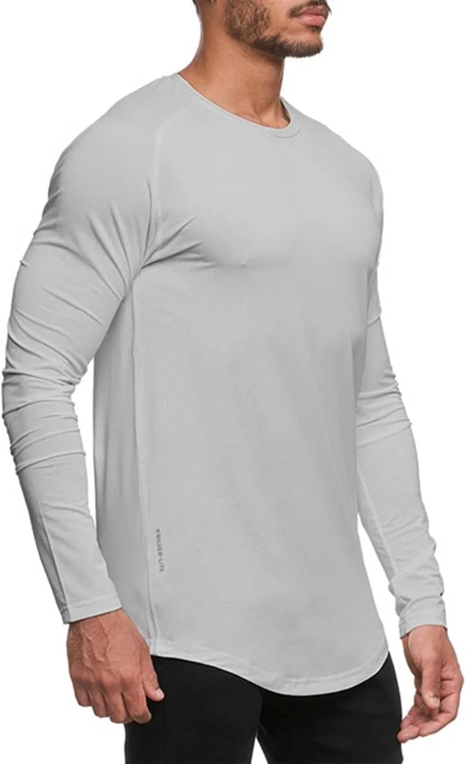 Мужская быстросохнущая футболка с длинным рукавом Athletic T-Shirts, Gray — фото 2